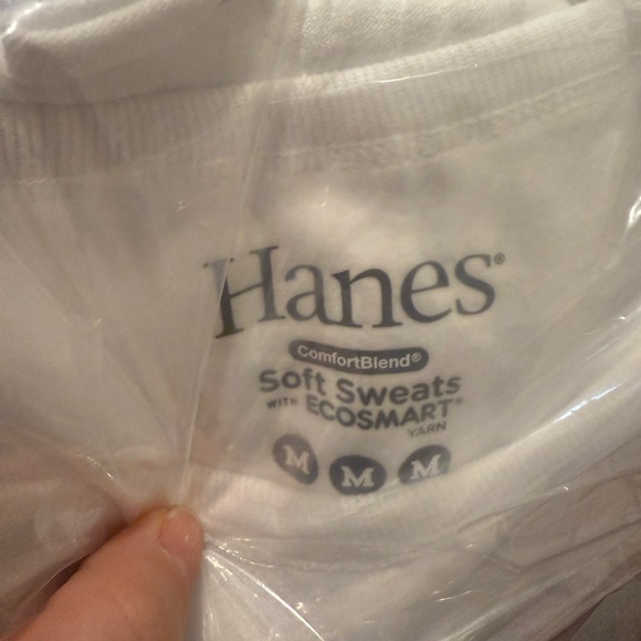Women’s Hanes White Crewneck Sweater - Picture 2 of 4